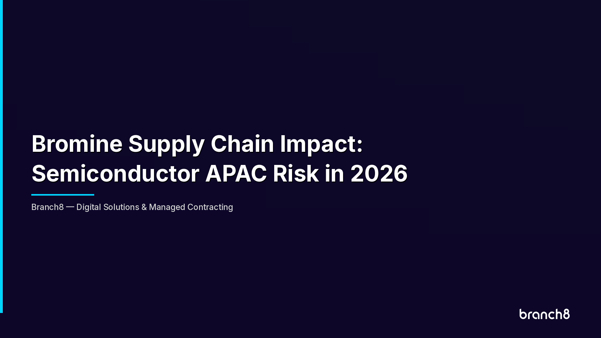 Bromine Supply Chain Impact: Semiconductor APAC Risk in 2026 - Hero Image