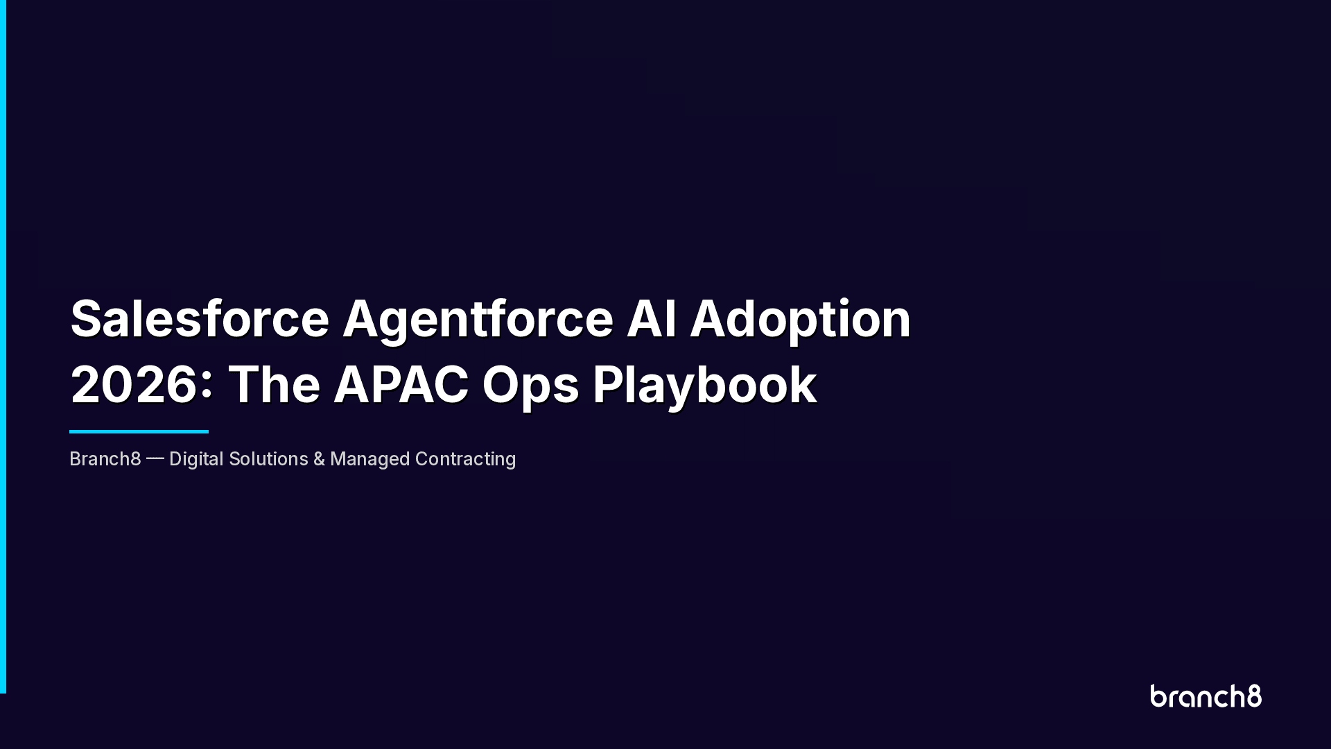 Salesforce Agentforce AI Adoption 2026: The APAC Ops Playbook - Hero Image