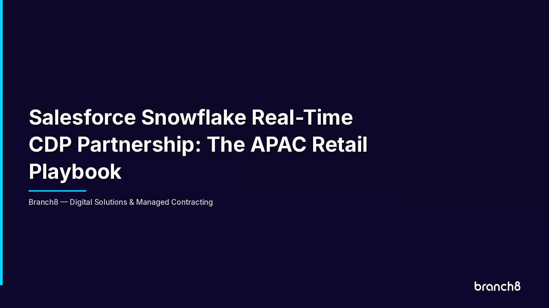 Salesforce Snowflake Real-Time CDP Partnership: The APAC Retail Playbook - Hero Image