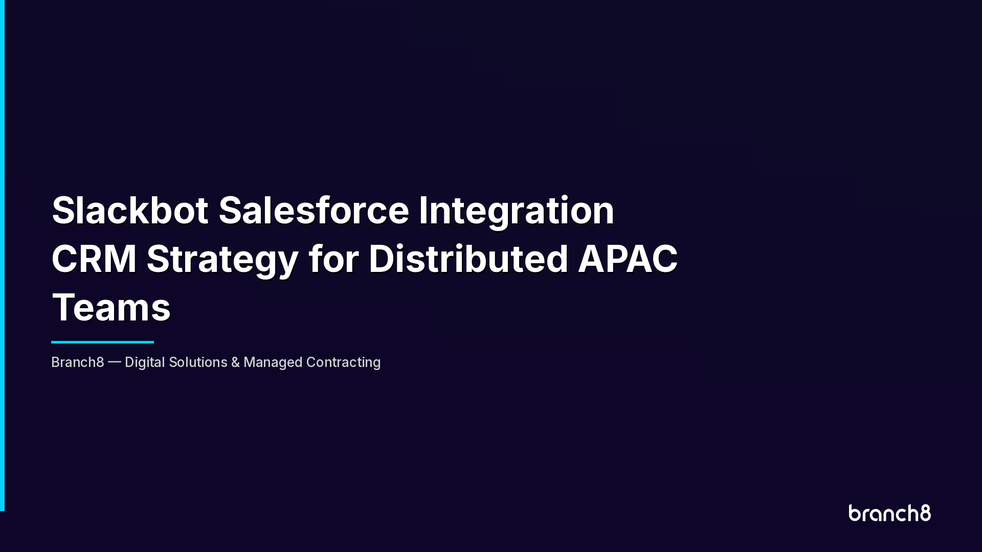 Slackbot Salesforce Integration CRM Strategy for Distributed APAC Teams - Hero Image