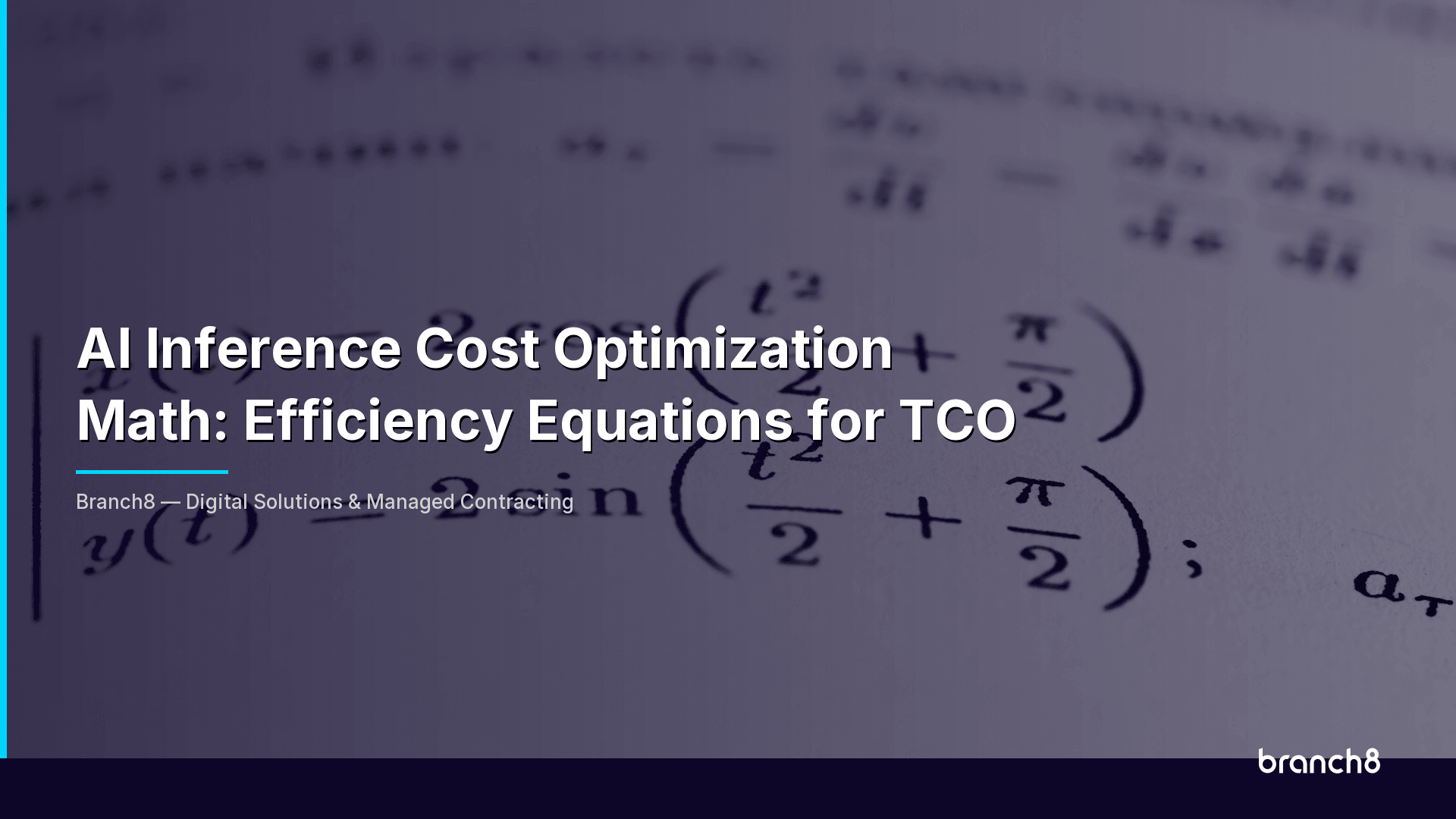 AI Inference Cost Optimization Math: Efficiency Equations for TCO - Hero Image
