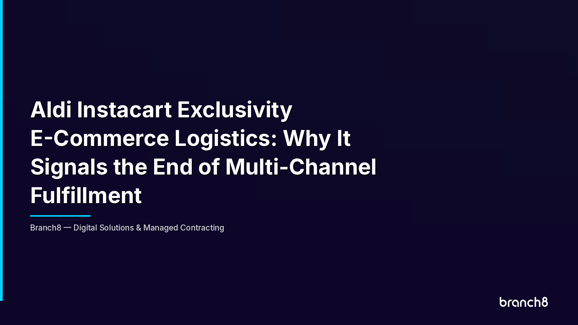 Aldi Instacart Exclusivity E-Commerce Logistics: Why It Signals the End of Multi-Channel Fulfillment - Hero Image