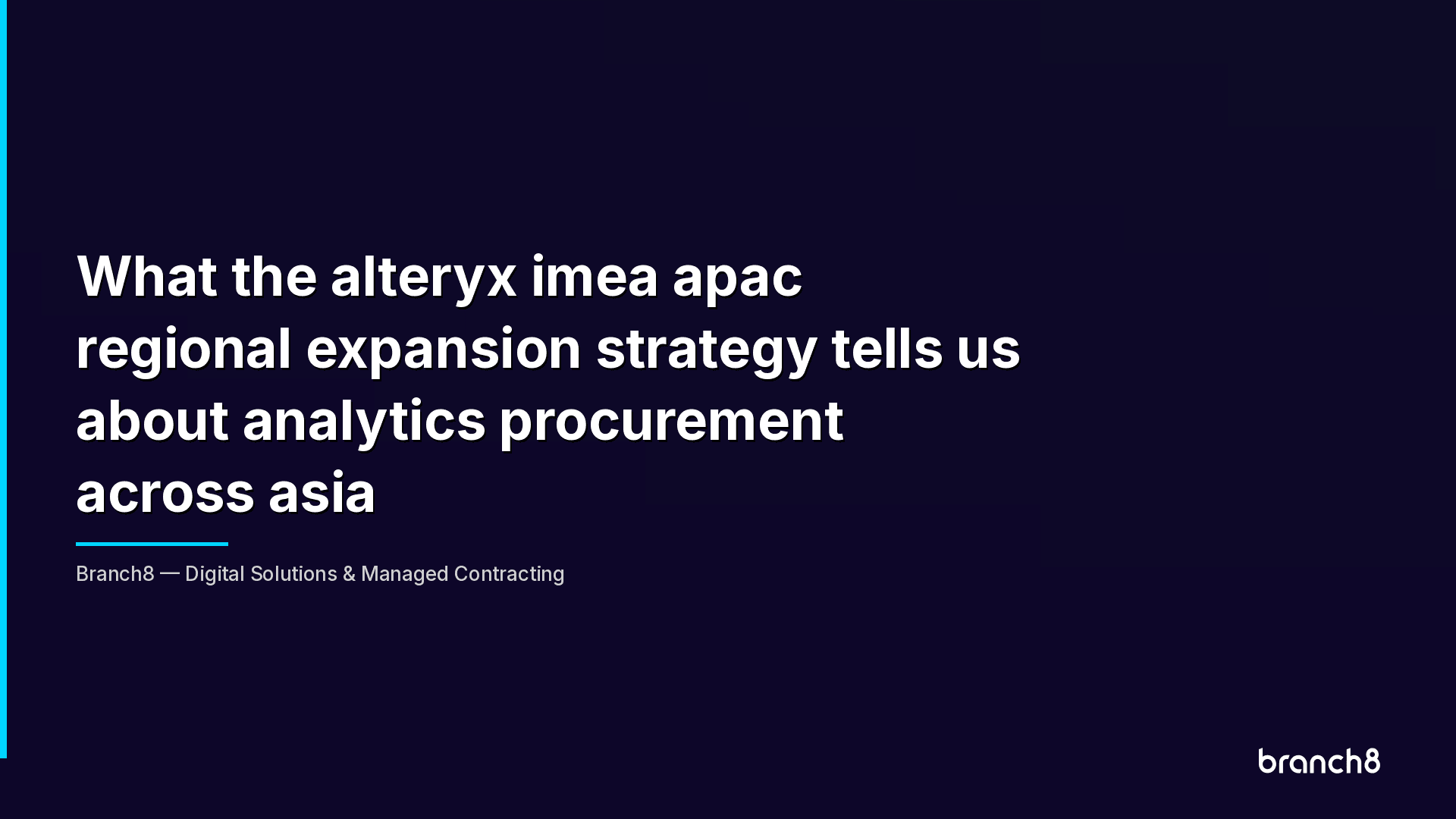 What the alteryx imea apac regional expansion strategy tells us about analytics procurement across asia - Hero Image
